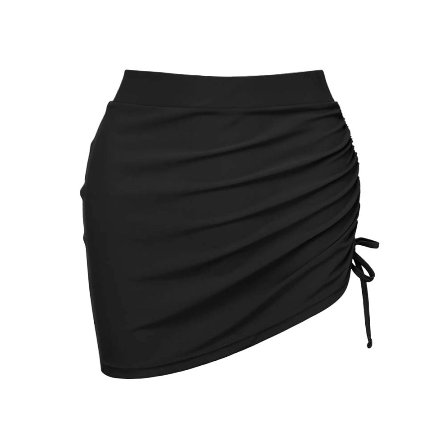 Bañador con Escote en V, Costura Lateral y Cordón Ajustable