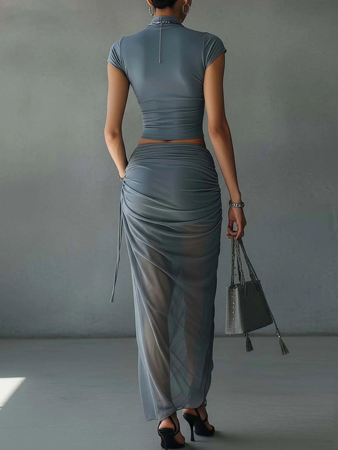 Ensemble Ariadne Lissora — top court boutonné
