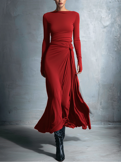 Robe Gabriella Lissora — drapé portefeuille