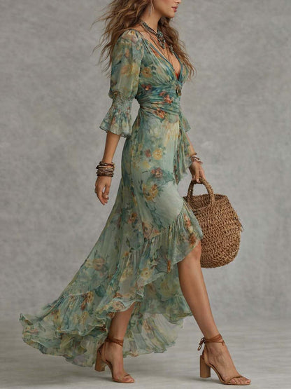 Robe Aurora Lissora — imprimé floral