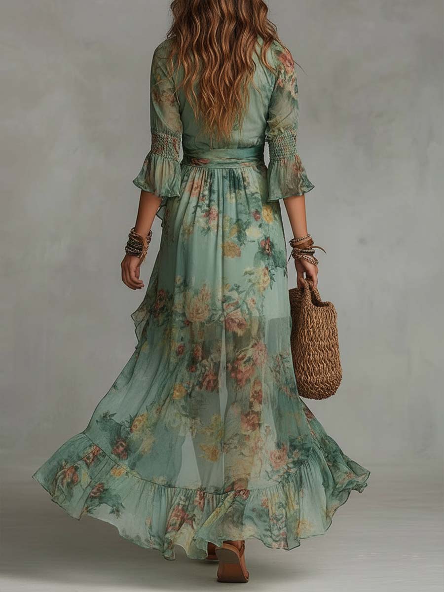 Robe Aurora Lissora — ourlet asymétrique