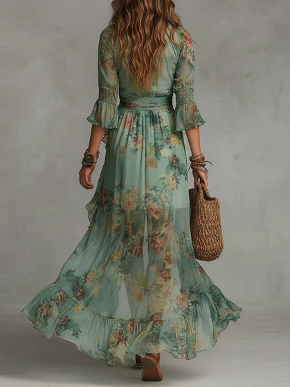 Robe Aurora Lissora — ourlet asymétrique