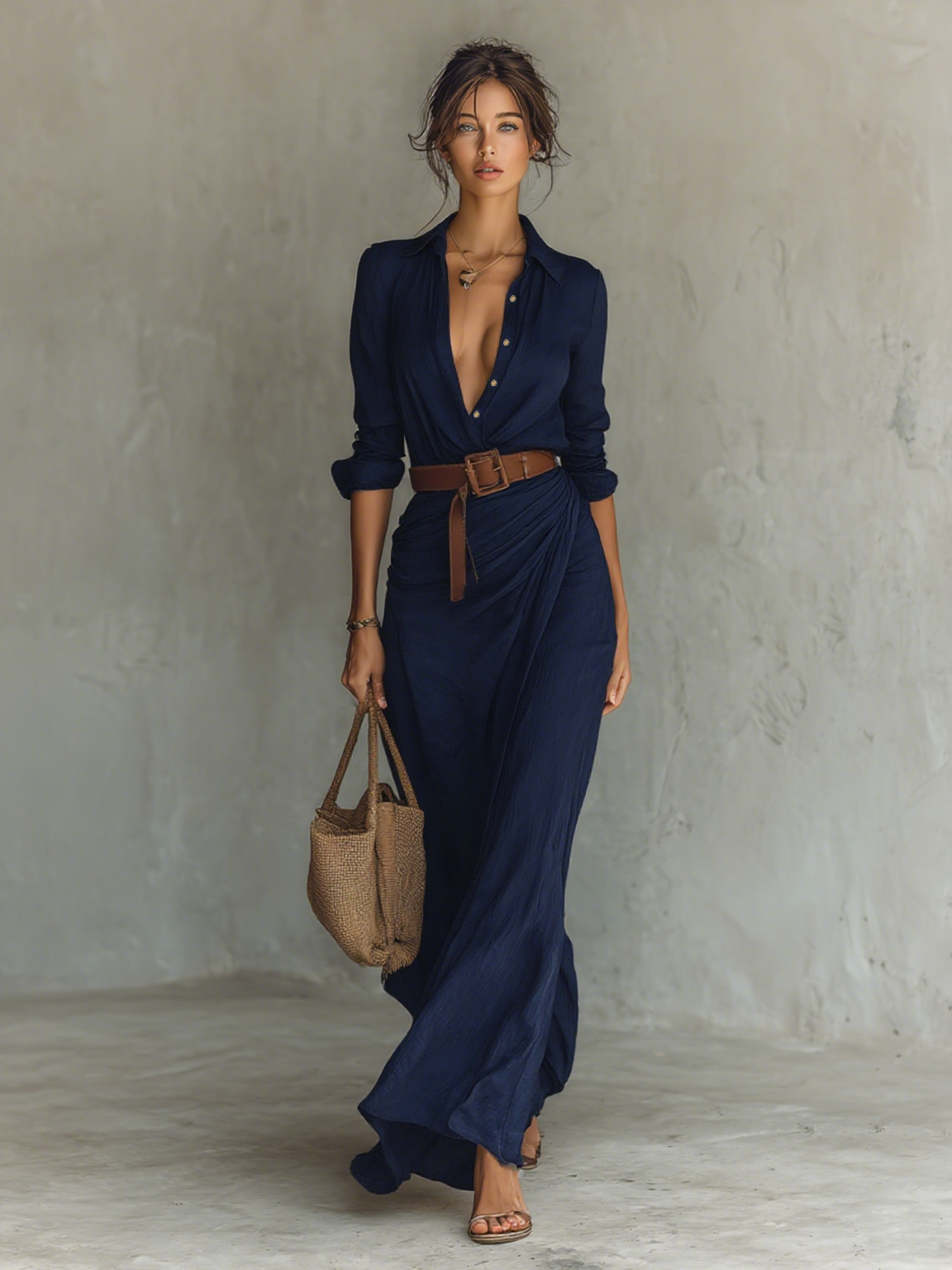 Robe Margot Lissora — boutonnage