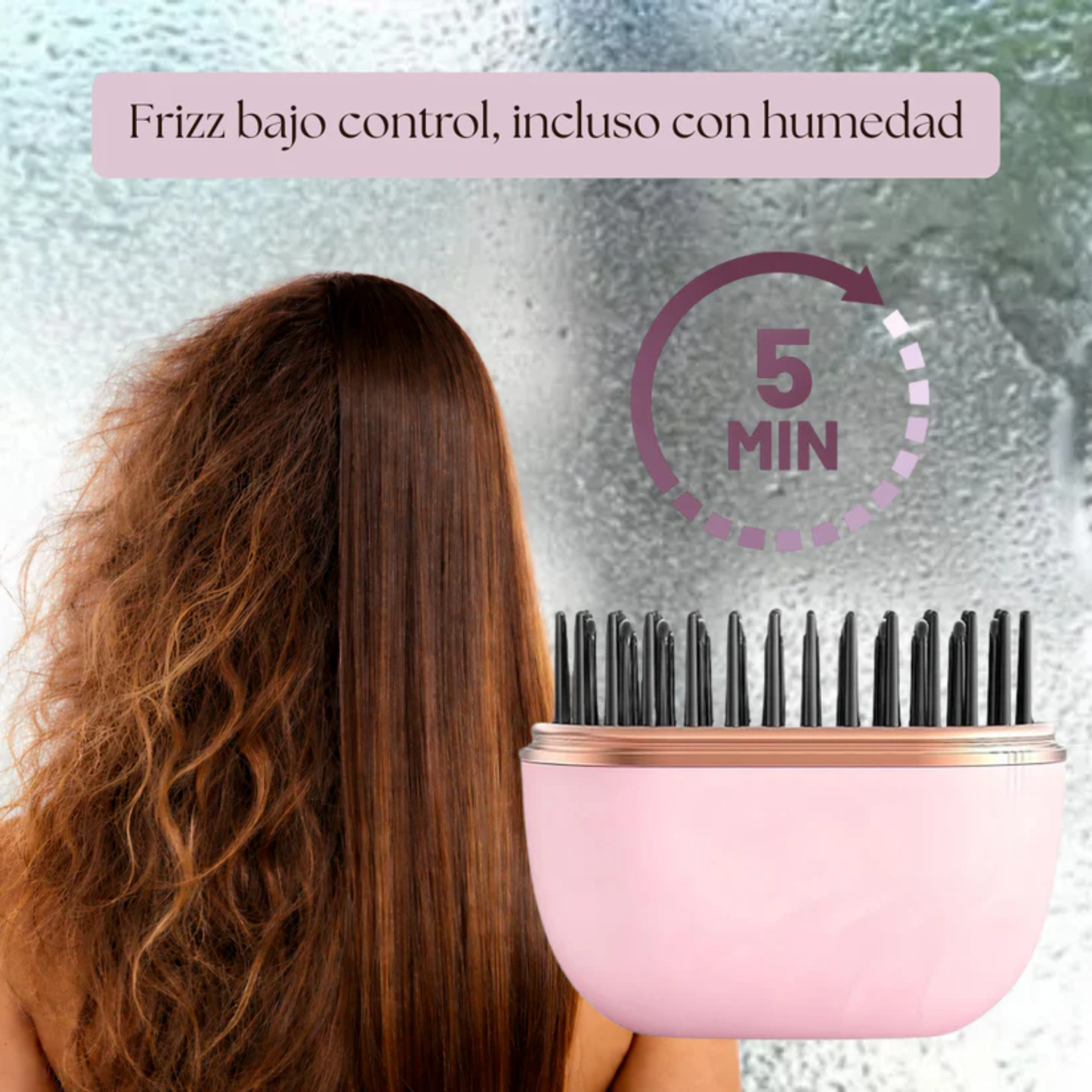 Cepillo alisador de pelo 2 en 1