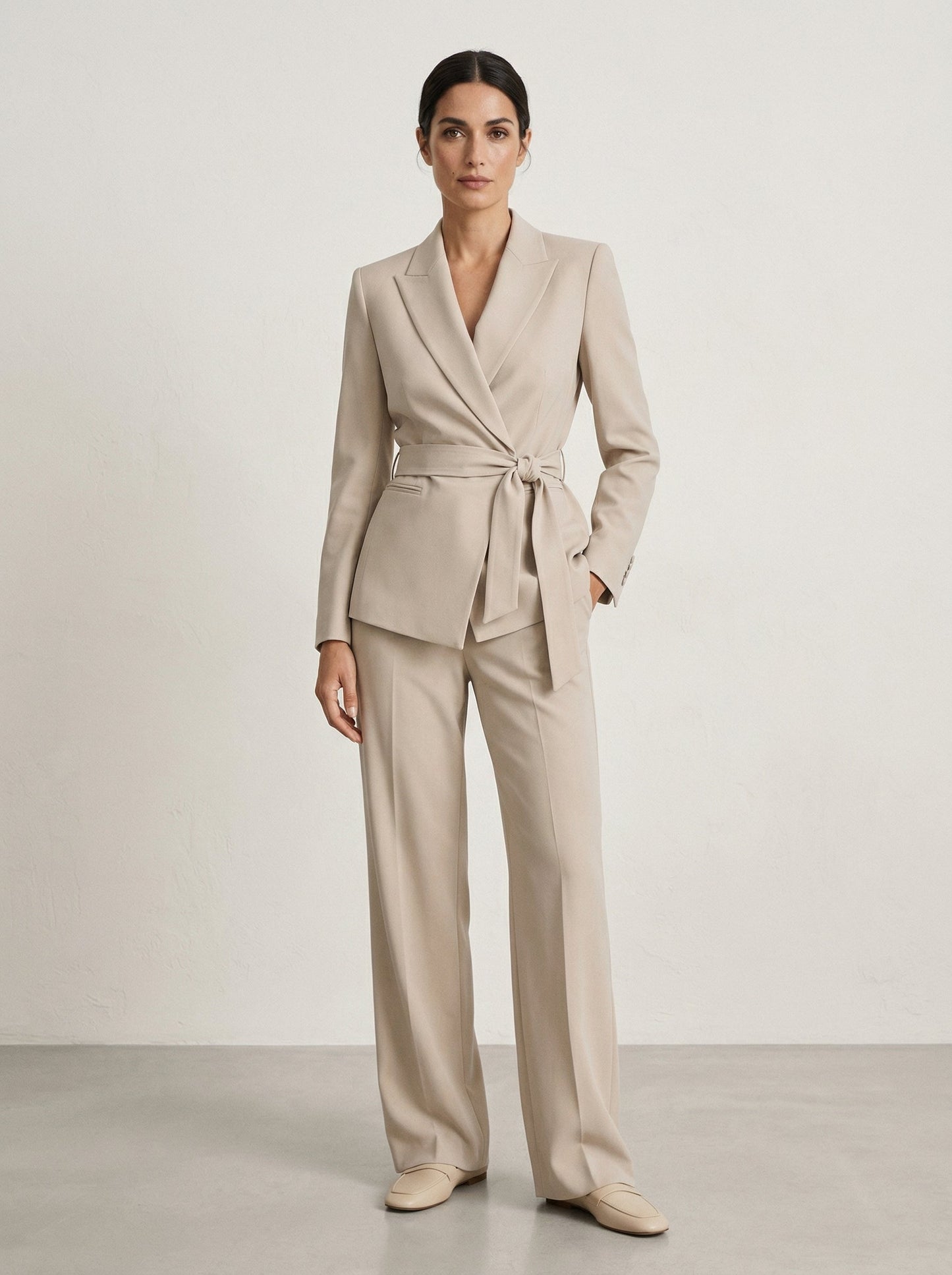 Tailleur Veronica Lissora — veste nouée