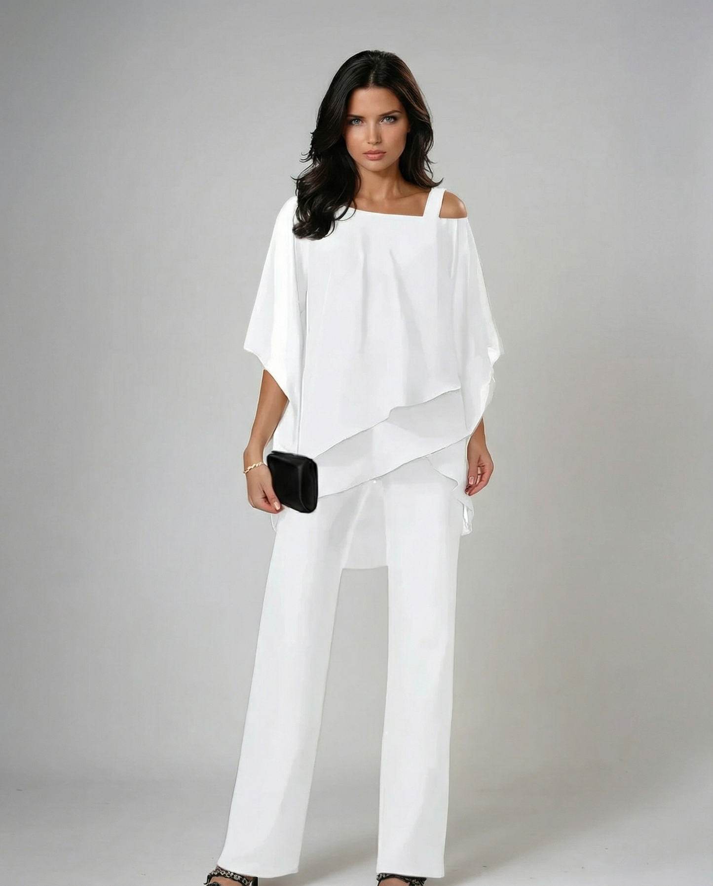 Ensemble décontracté asymétrique blanc Lissora — Mariella