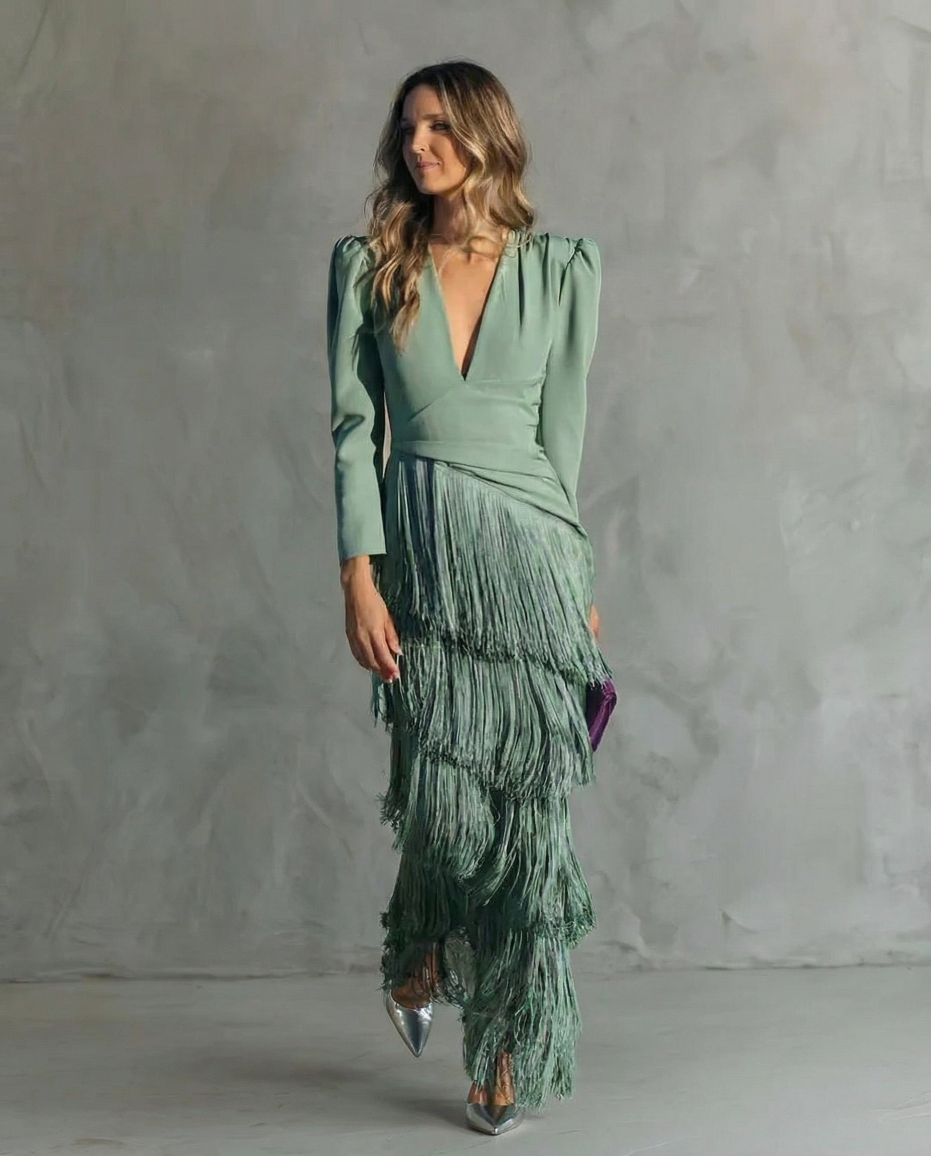 Robe Chiara Lissora — manches à franges