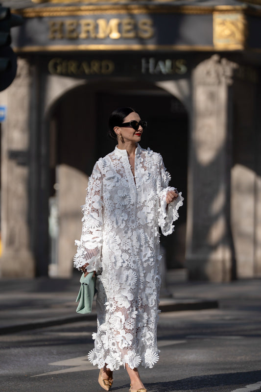 Robe en dentelle blanche Lissora — Estelle