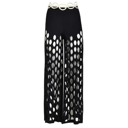 Bikini Negro de Talle Alto con Aberturas
