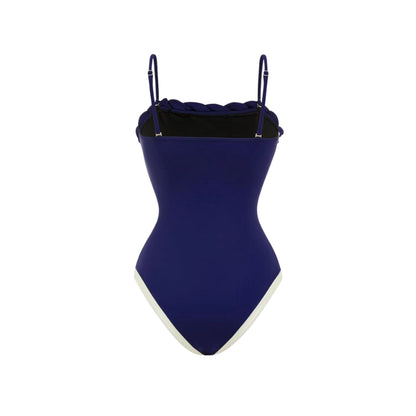 Conjunto de Bañador con Bloques de Color Texturizado