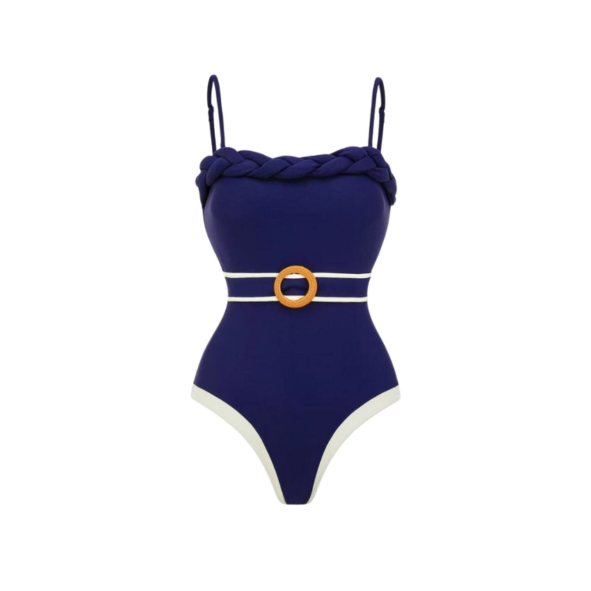 Conjunto de Bañador con Bloques de Color Texturizado