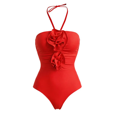Bañador Bora Bora con Flores 3D y Falda