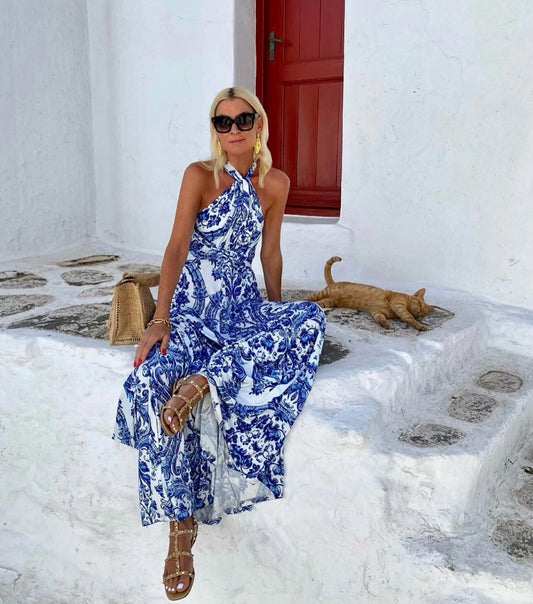 Vestido Lomblé con Espalda Descubierta