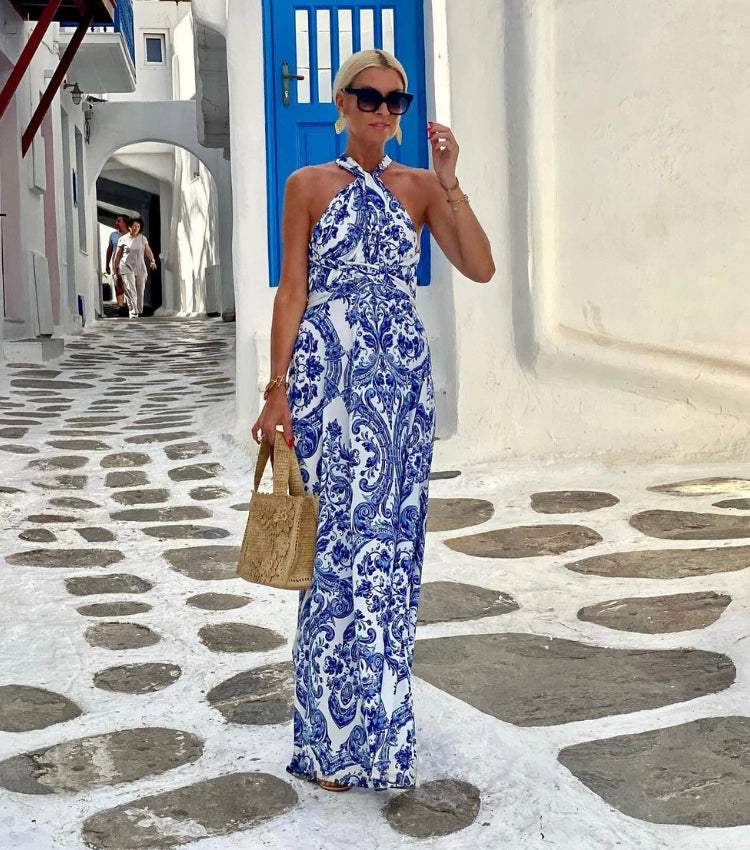 Vestido Lomblé con Espalda Descubierta