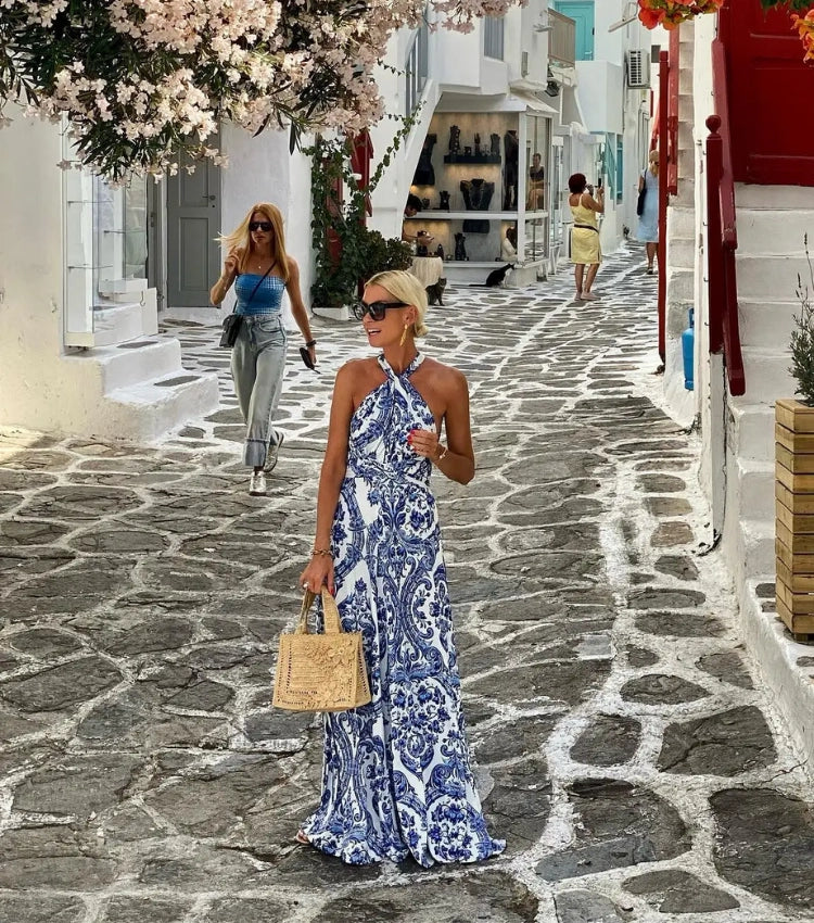 Vestido Lomblé con Espalda Descubierta