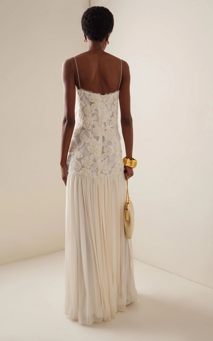 Vestido de Tirantes con Flores 3D