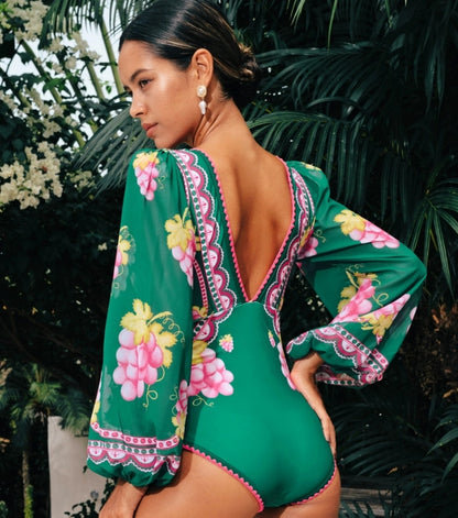 Bañador con Estampado Retro