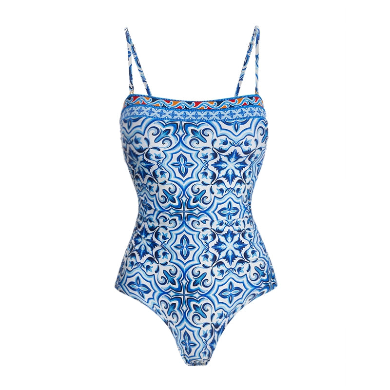 Bañador Estampado con Pareo
