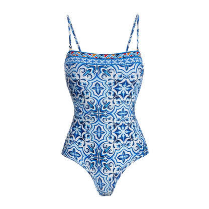 Bañador Estampado con Pareo