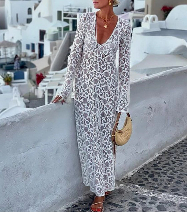 Vestido Vaporoso con Abertura