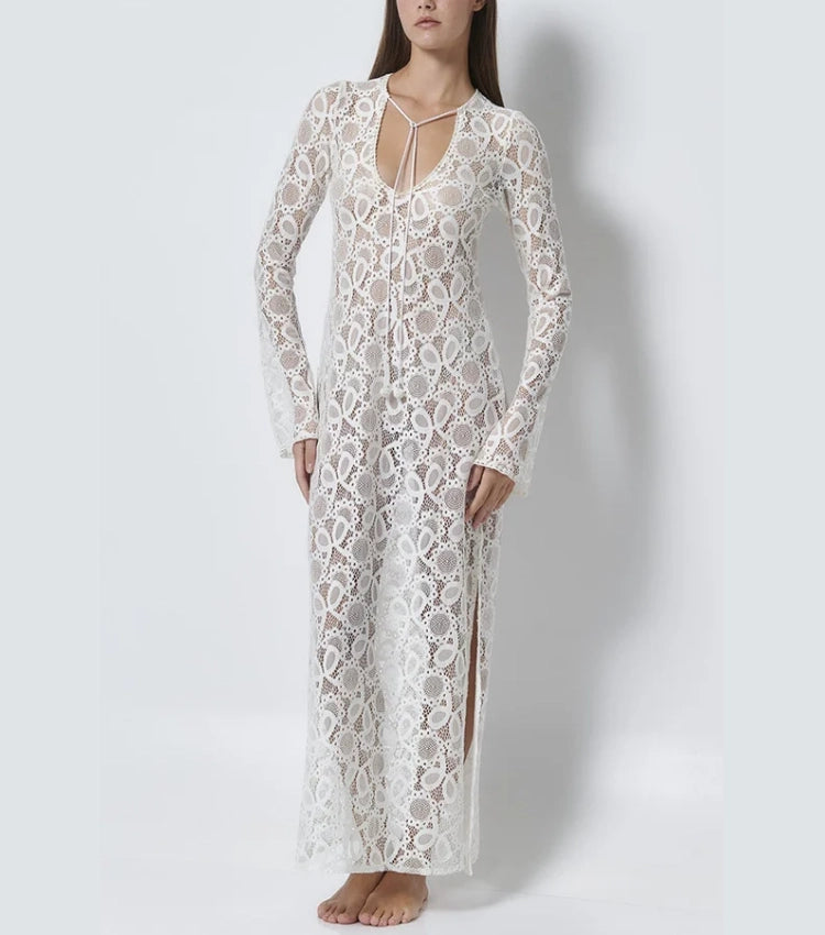 Vestido Vaporoso con Abertura