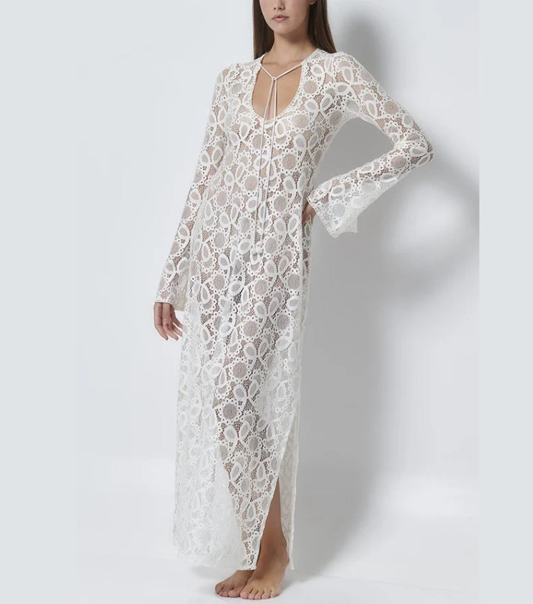 Vestido Vaporoso con Abertura