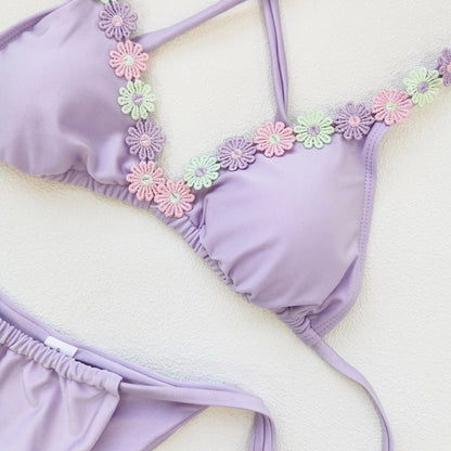 Bikini de Encaje con Cordones