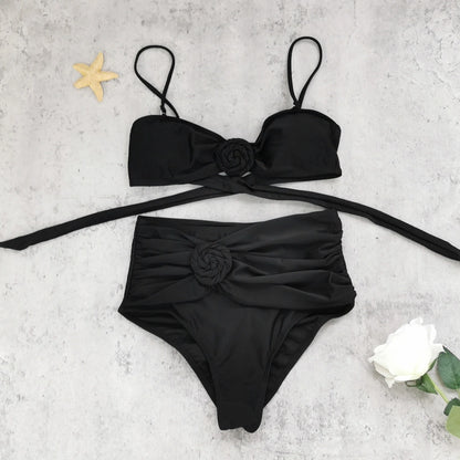 Bikini con Flores 3D