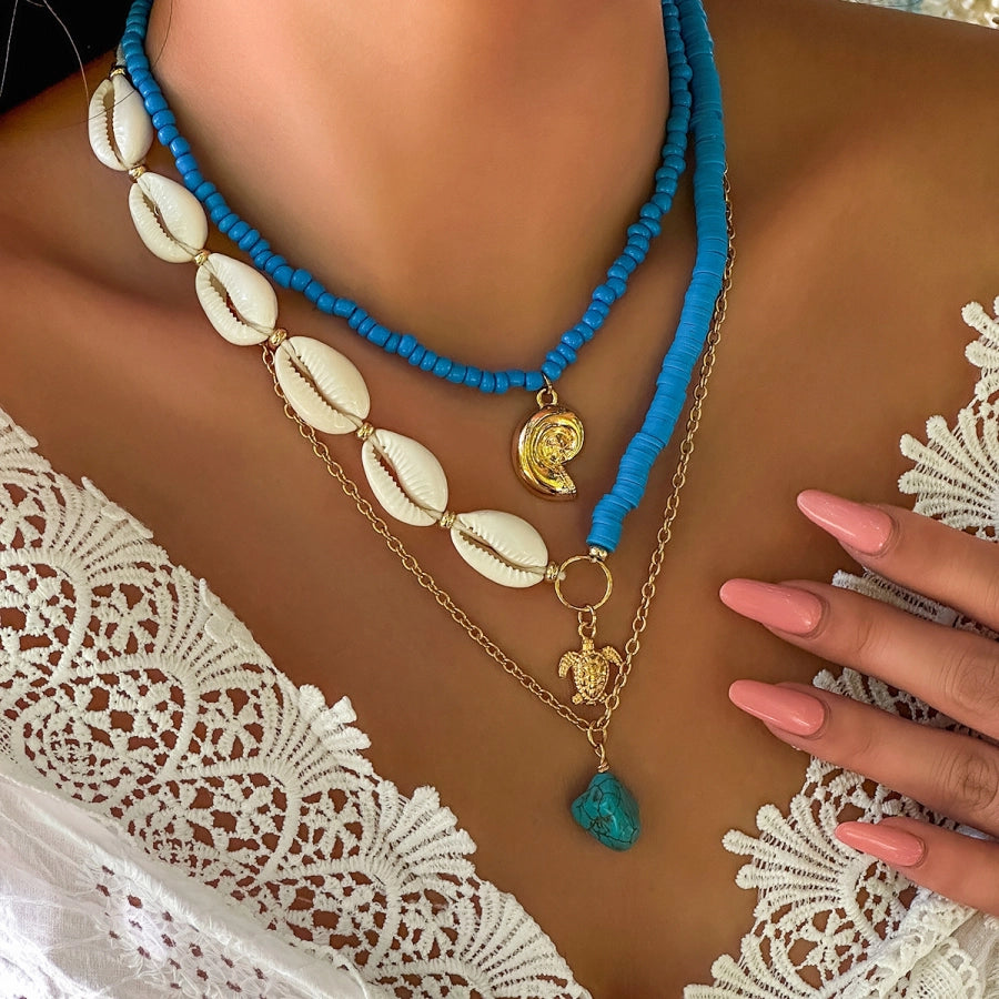 Collar Multicapa de Conchas Marinas