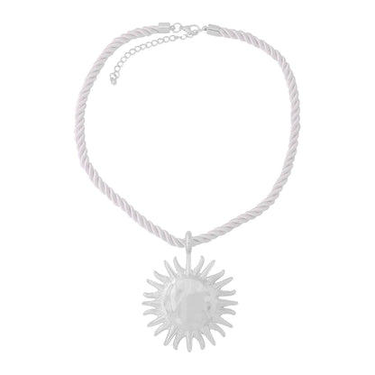 Collar de Girasol con Cuerda Trenzada