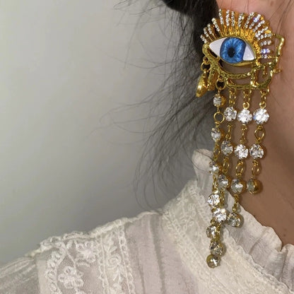 Pendientes de Borla con Ojo Turco