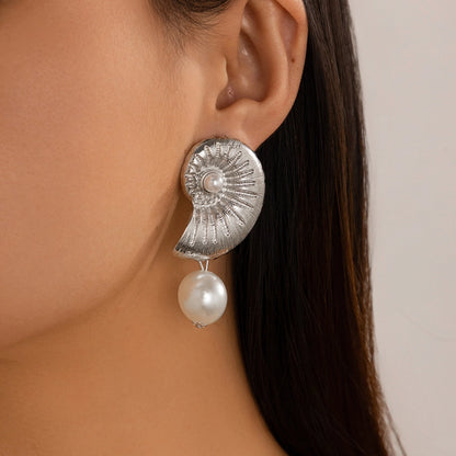Pendientes de Concha Marina