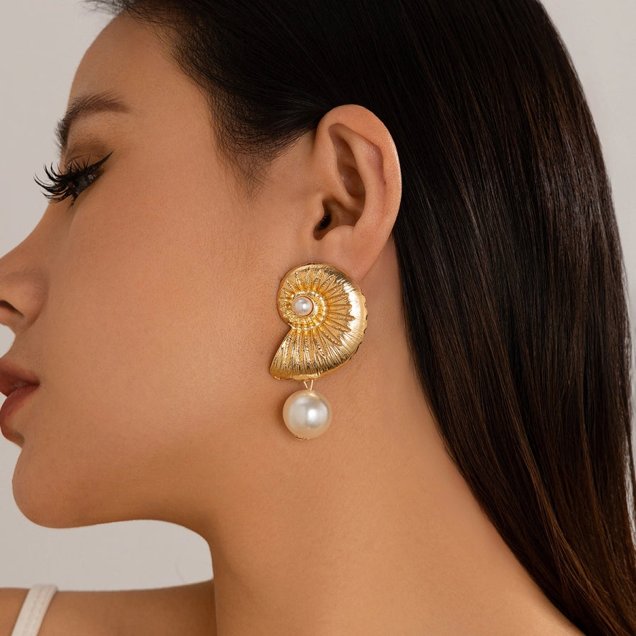 Pendientes de Concha Marina