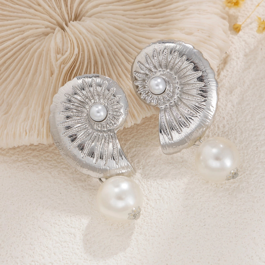 Pendientes de Concha Marina