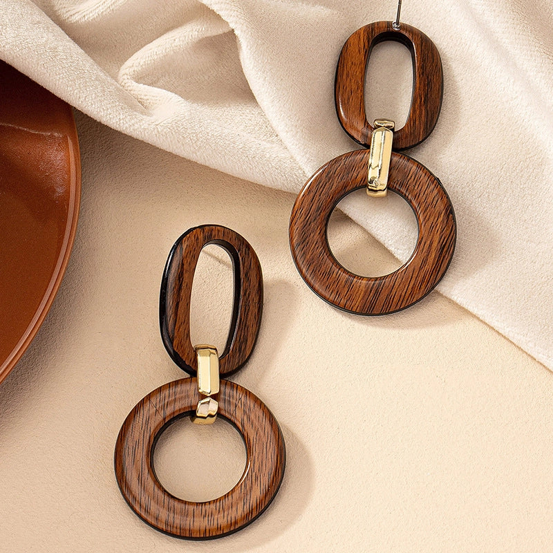 Pendientes Sencillos de Estilo Vintage Mate