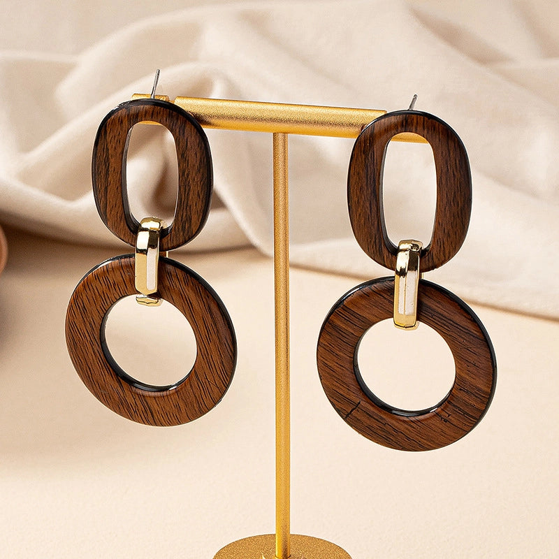Pendientes Sencillos de Estilo Vintage Mate