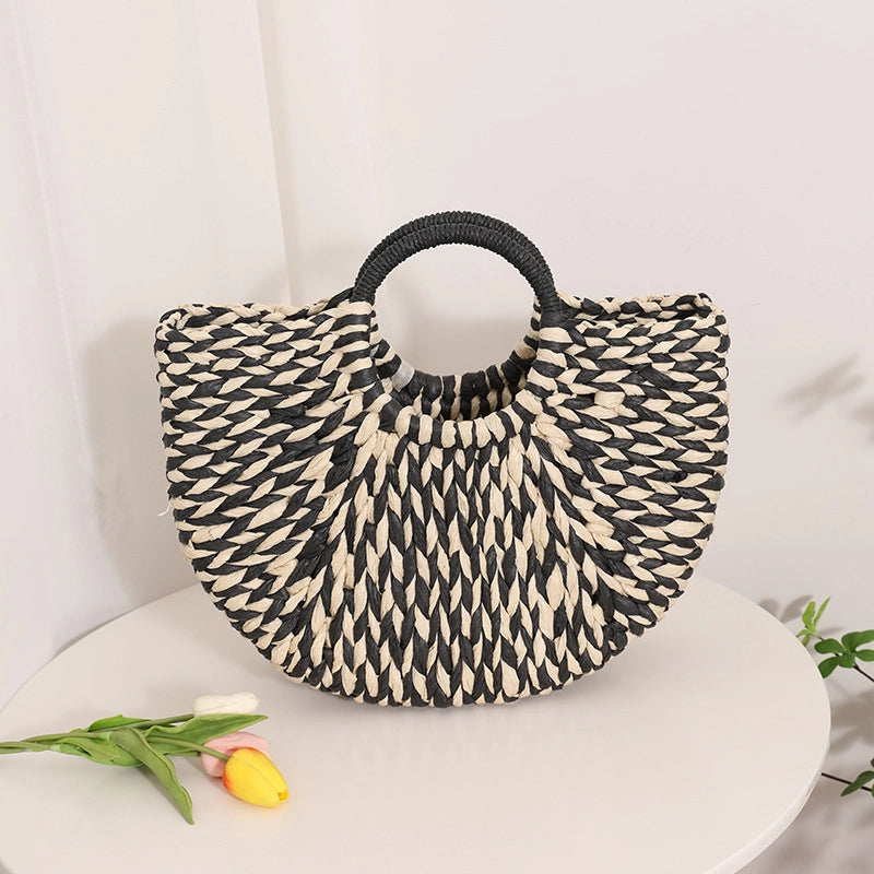 Bolso de Playa con Trenzado Artesanal