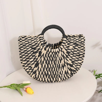 Bolso de Playa con Trenzado Artesanal